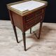 Pair of Louis XVI style bedside tables in mahogany