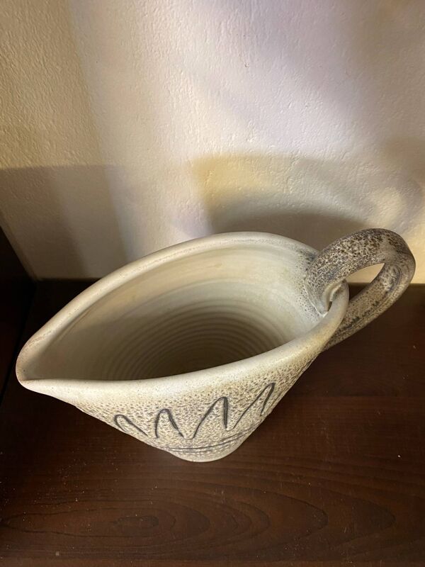 Pichet jean austruys vallauris annees 60 ceramique granite tons gris