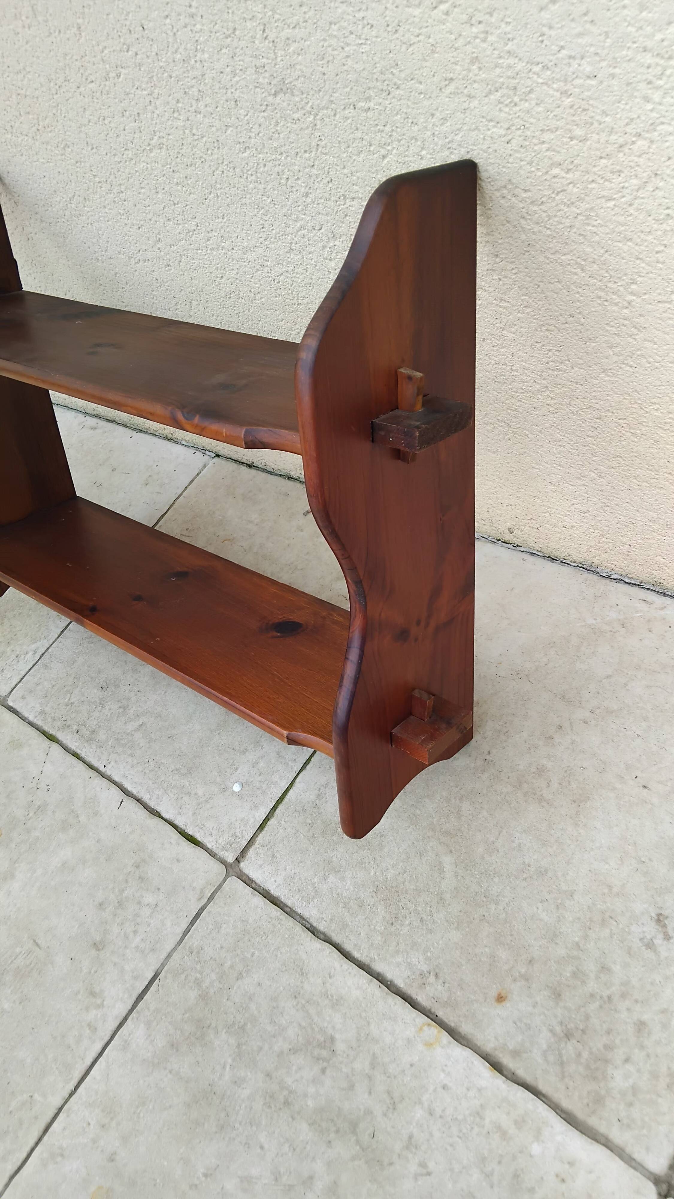 Antique wooden wall shelf