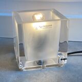 Vintage Nachtmann Leuchten glass cube table lamp