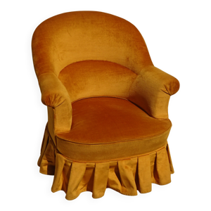 fauteuil crapaud en velours