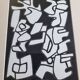 Screenprint after Jean Dubuffet framed under glass 26 cm by 32 cm
