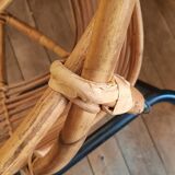 Pair of rattan armchairs