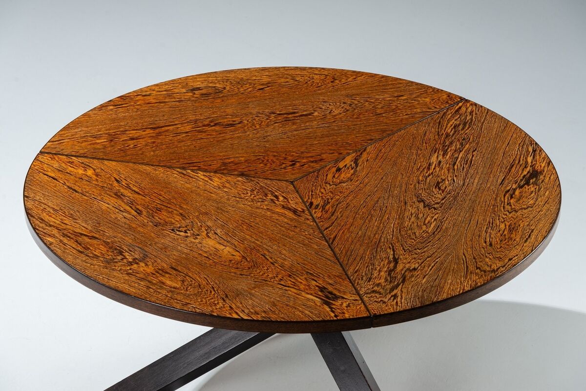 Gerard Geytenbeek tripod dining table in wenge, The Netherlands, 1960