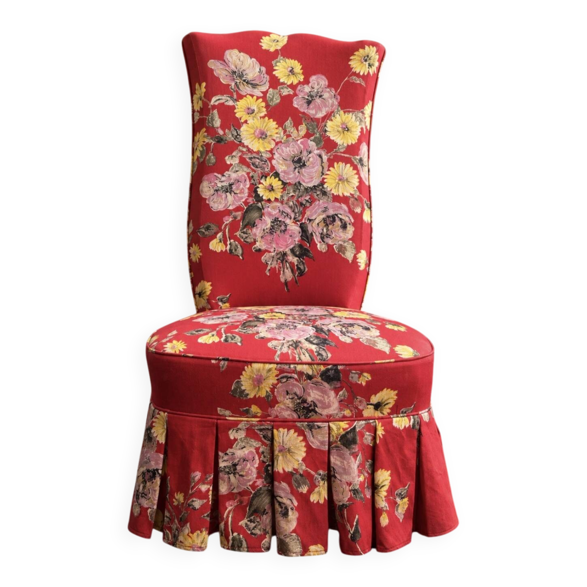 Large vintage floral armchair from the 1960s – unusual and pretty