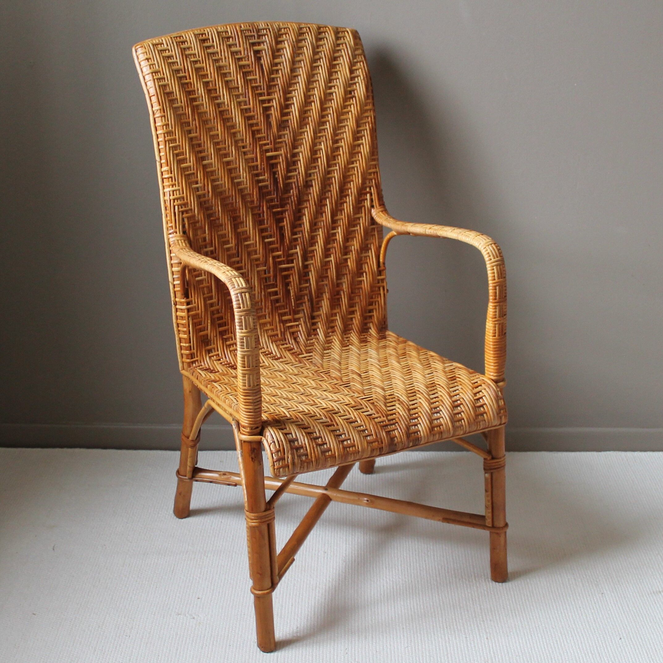 Vintage rattan armchair for adults