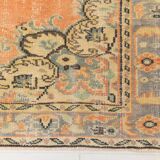 6x9 Vintage Pale Orange Oushak Handmade Vintage Rug, 176x260 Cm