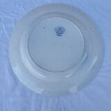Round dish in earthenware U & C Sarreguemines Model Flora diam 32 cm