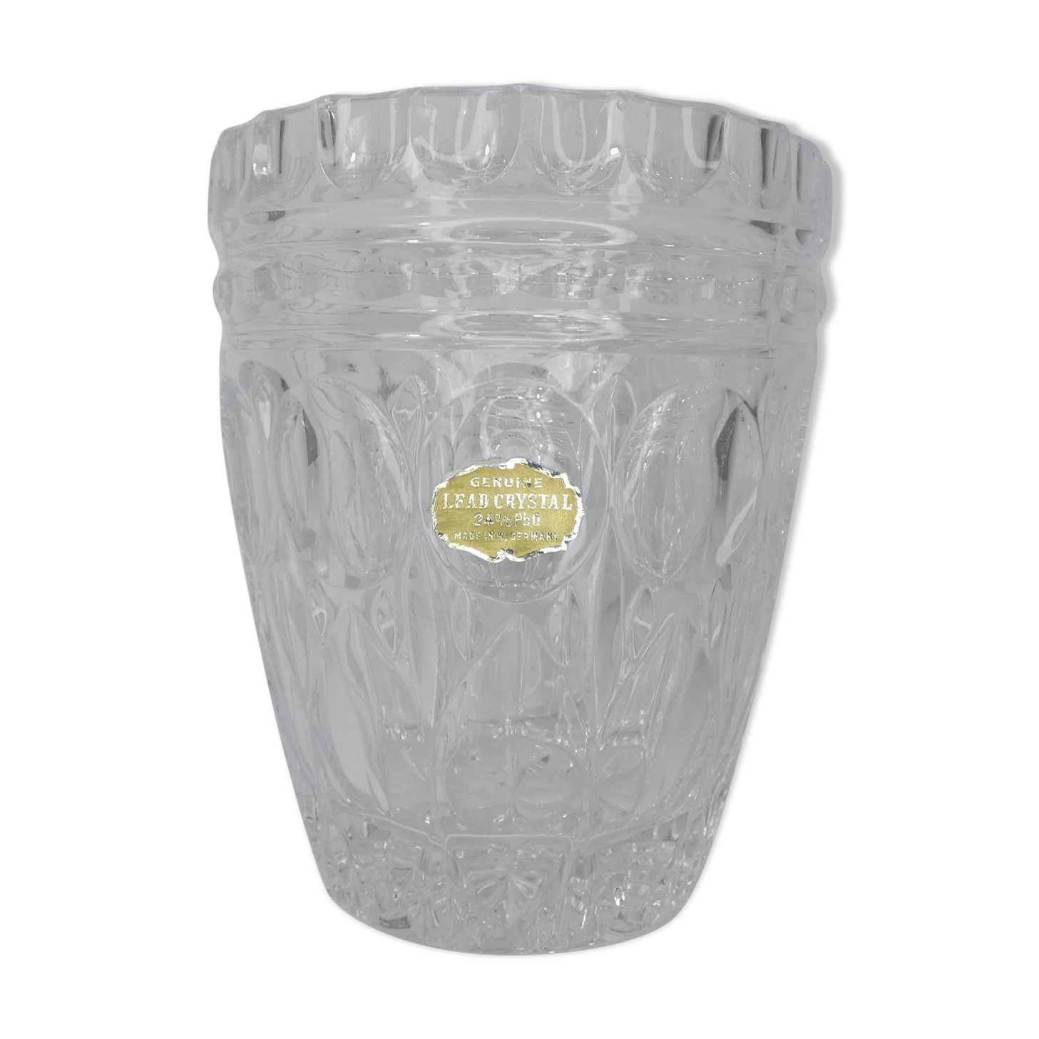 Crystal ice bucket 24% vintage West Germany