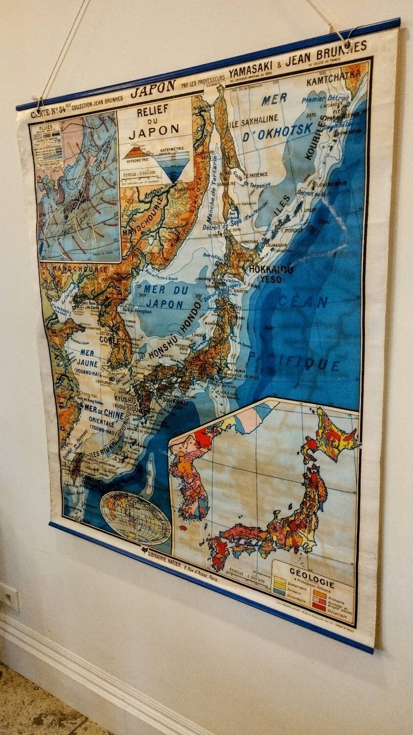 Carte scolaire no 34 japon Yamasaki et jean brunhes