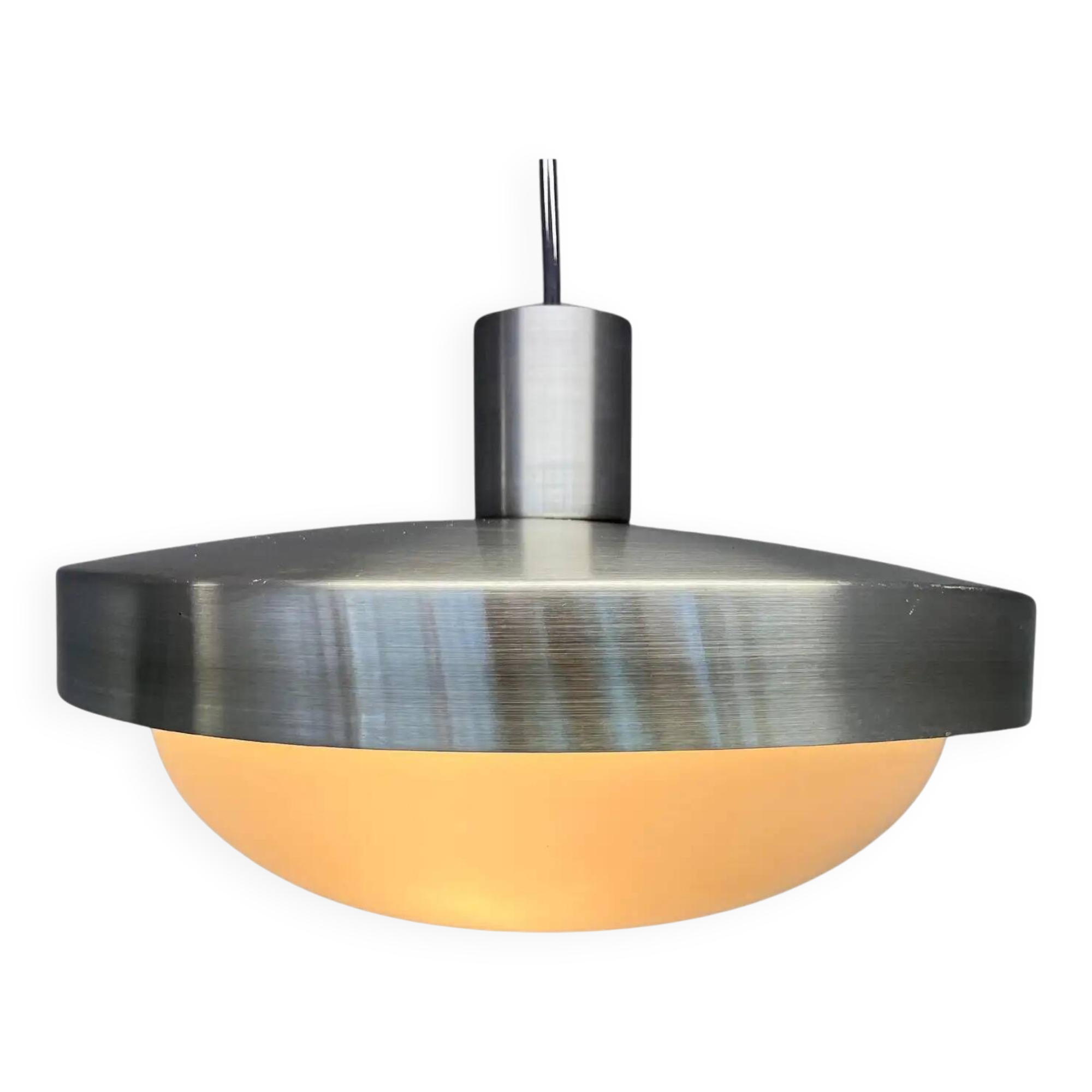 Space age aluminium midcentury UFO pendant - 1970s