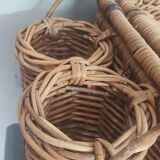 Rattan and wicker basket
