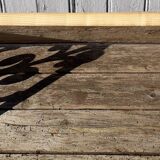 Wooden shelf and cast iron