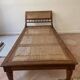 Indonesian daybed, canework and Java teak