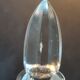 Carafe vintage en verre cristallin gravé – bouchon taillé assorti
