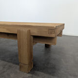 Large coffee table in solid pine, Swiss made