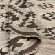 Grand tapis Kilim en laine neutre, tissé à plat géométrique tribal fait main 294 x 259 cm