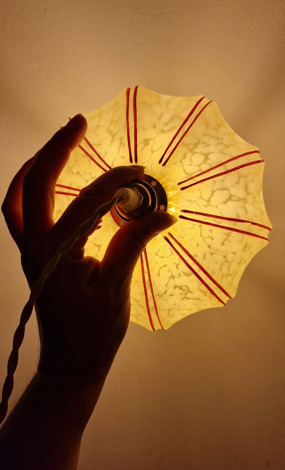 Clichy art deco glass walking lamp