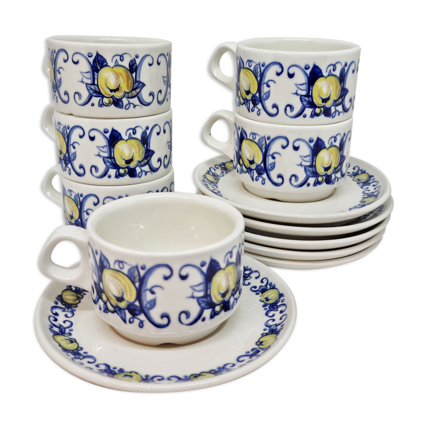 Lot 6 coffee cups Villeroy and Boch Cadiz