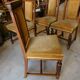 Series of 4 solid oak chairs from the end of the 19th century