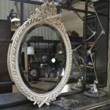 Oval mirror style Louis XVI 63x100cm