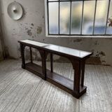 Oak console with white marble top 1970
