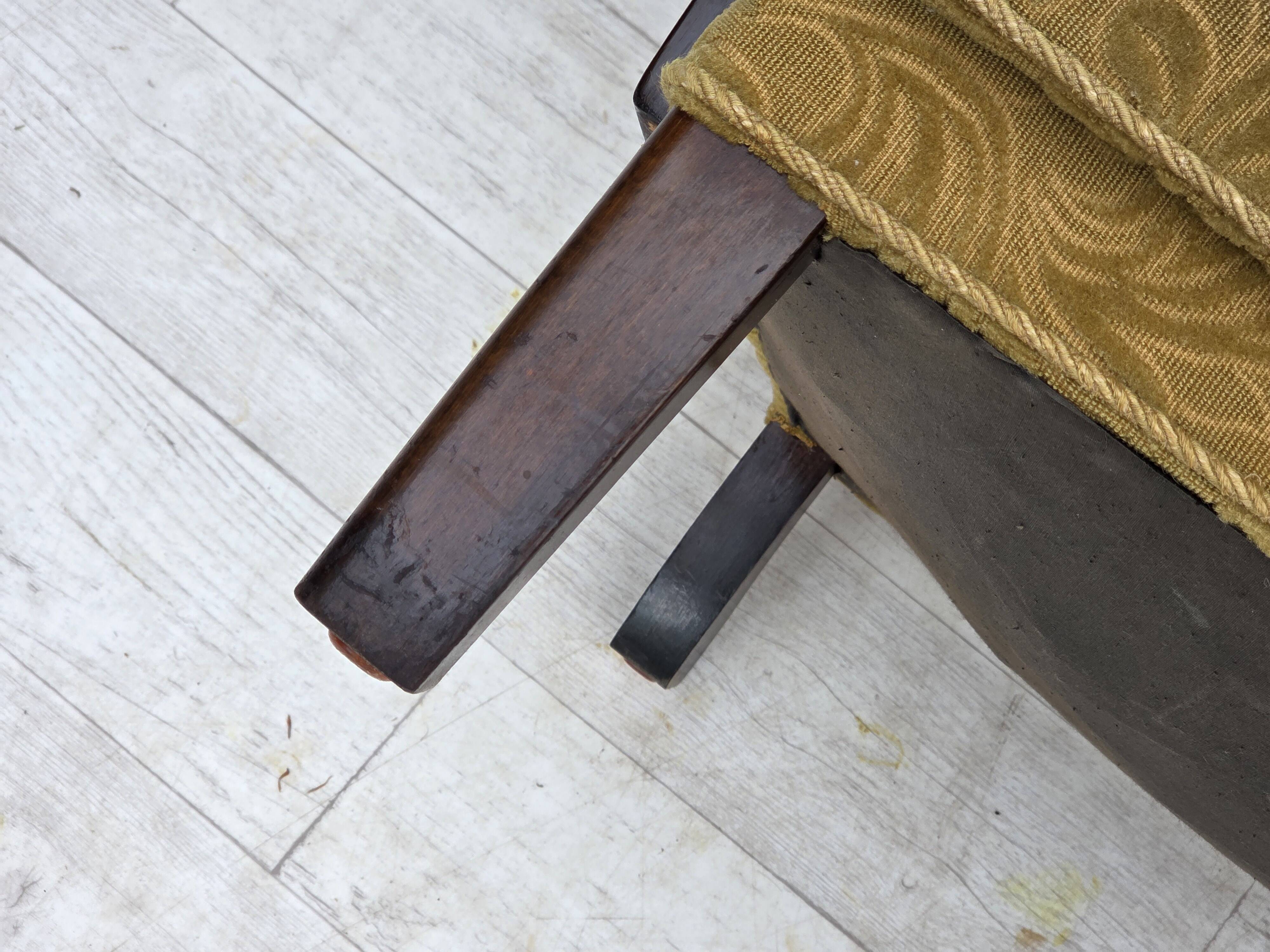 1960s, Danish design, armchair, original condition, furniture fabric.