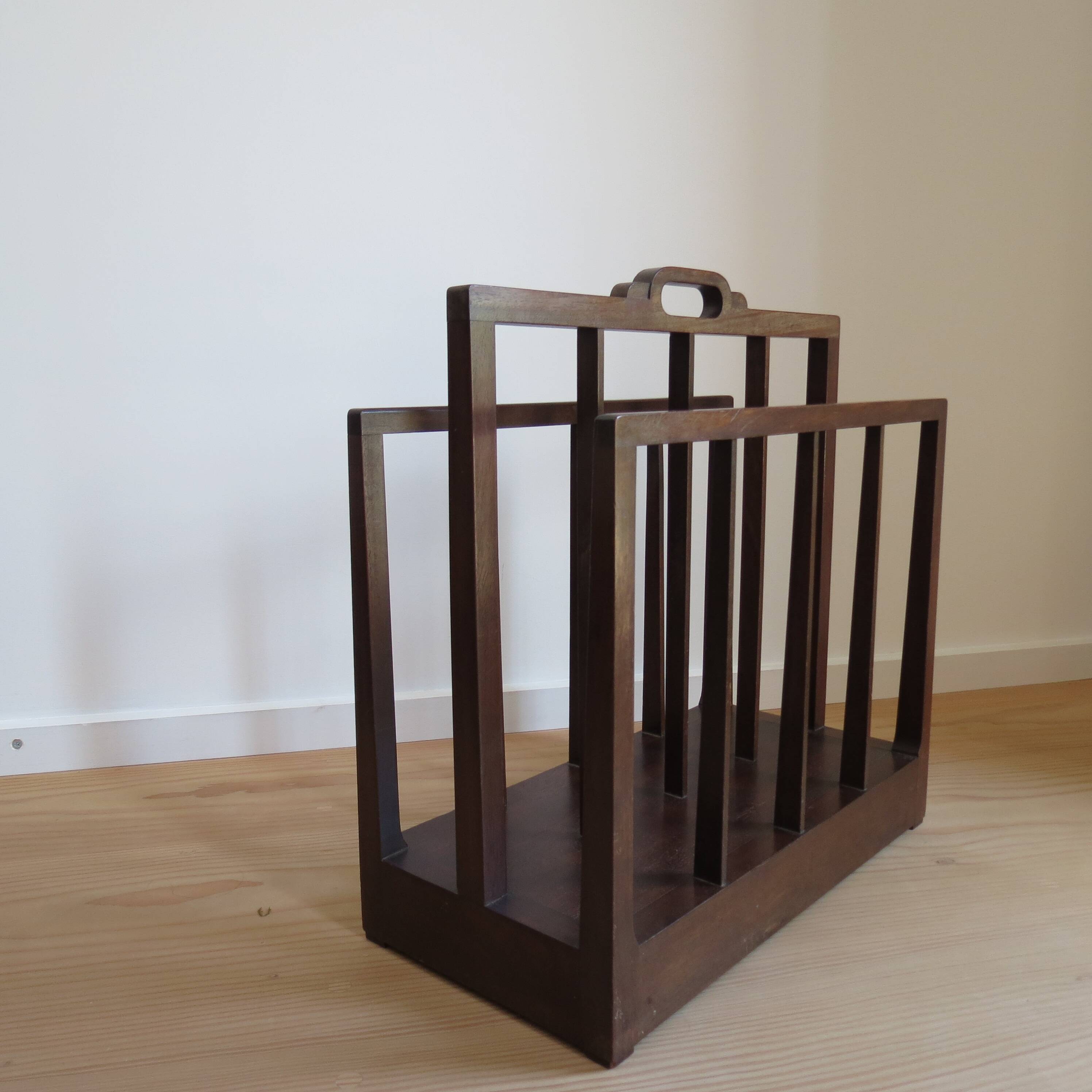 1930s Afrormosia Modernist Magazine Rack