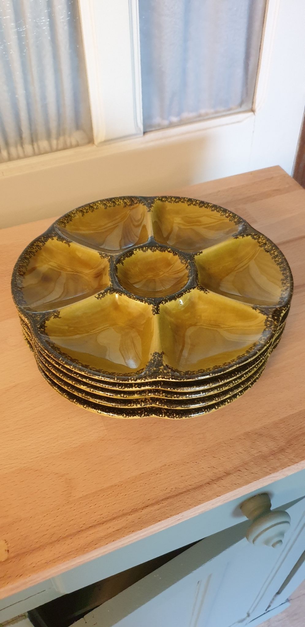 Gien oyster plates