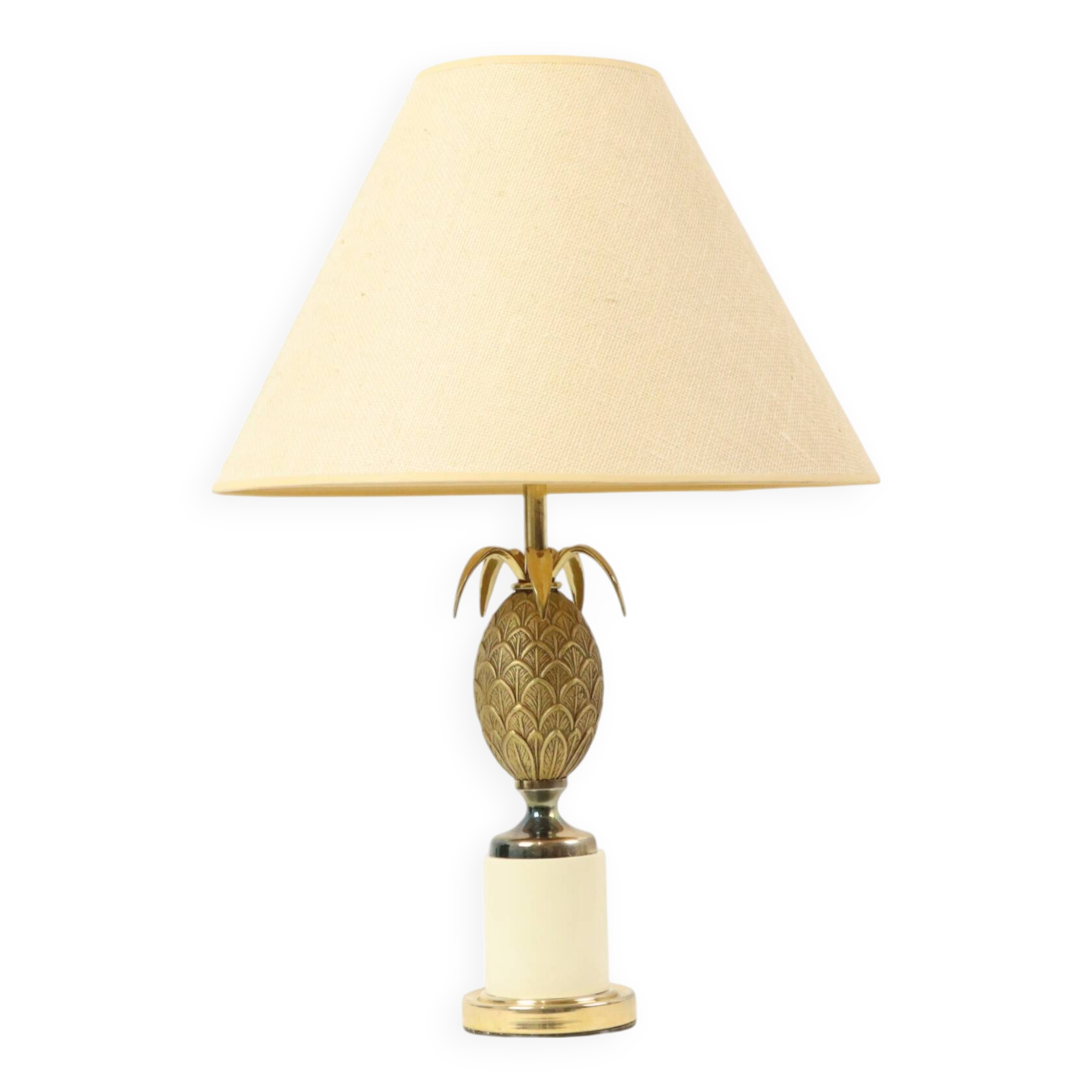 Brass Pineapple Lamp Style Maison Charles Hollywood Regency