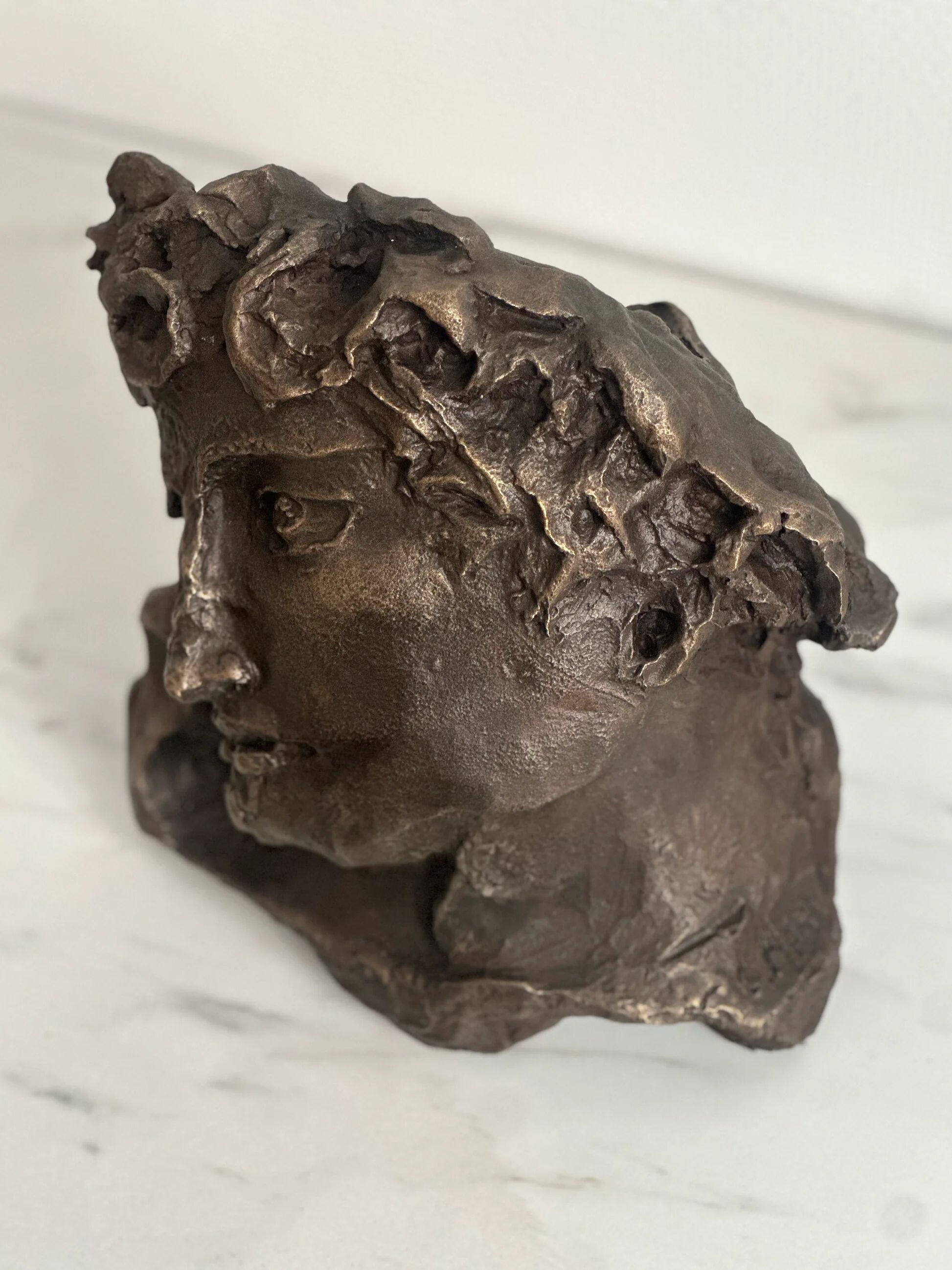 "The youth" — Claude Mary, bronze with patina, original numbered edition, 1992