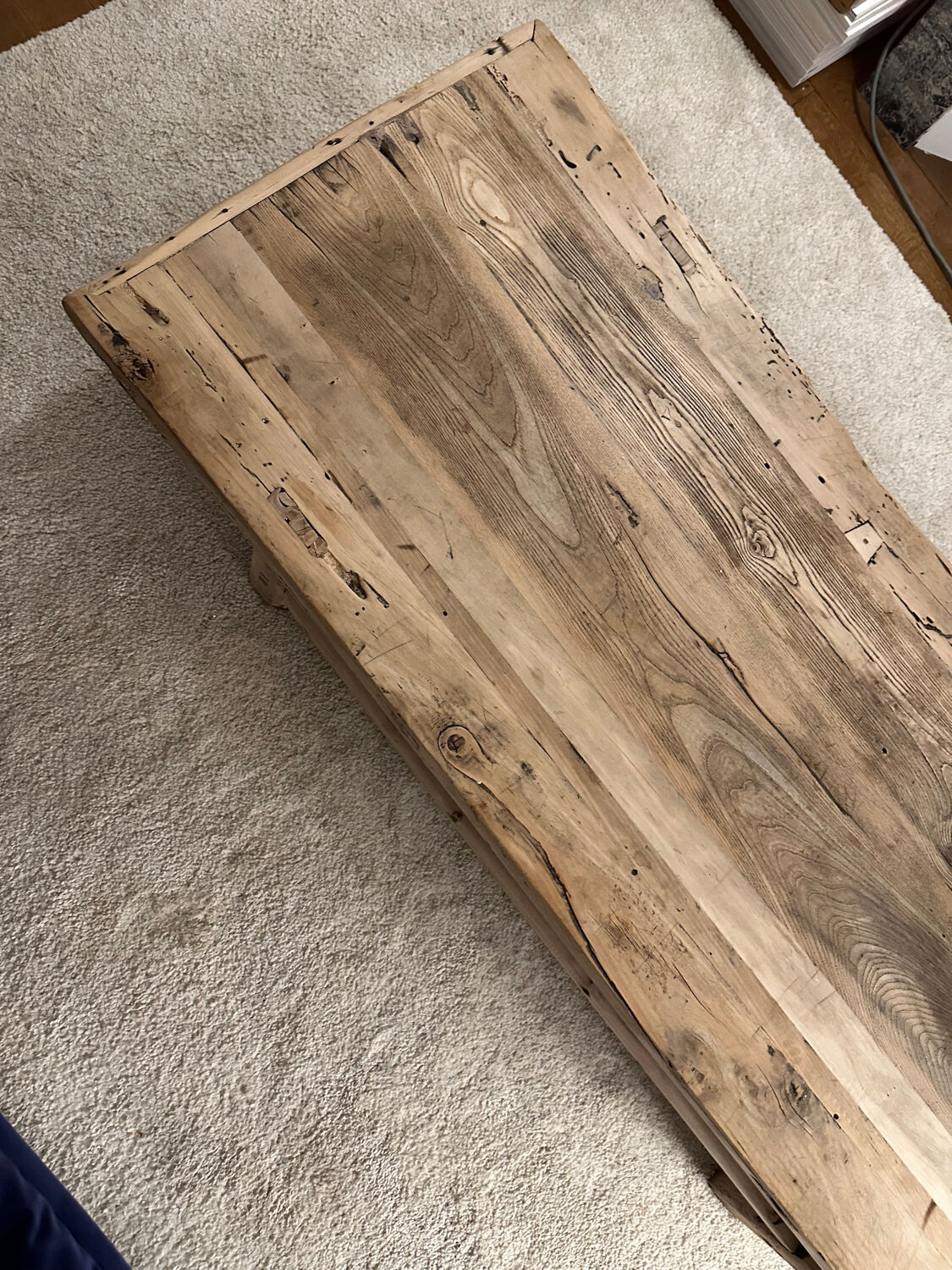 Antique coffee table in elm