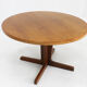 Vintage Danish round extendable dining table 1960s