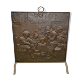 Brass fireplace firewall