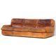 Vintage 3-seater lounge sofa in thick cognac leather
