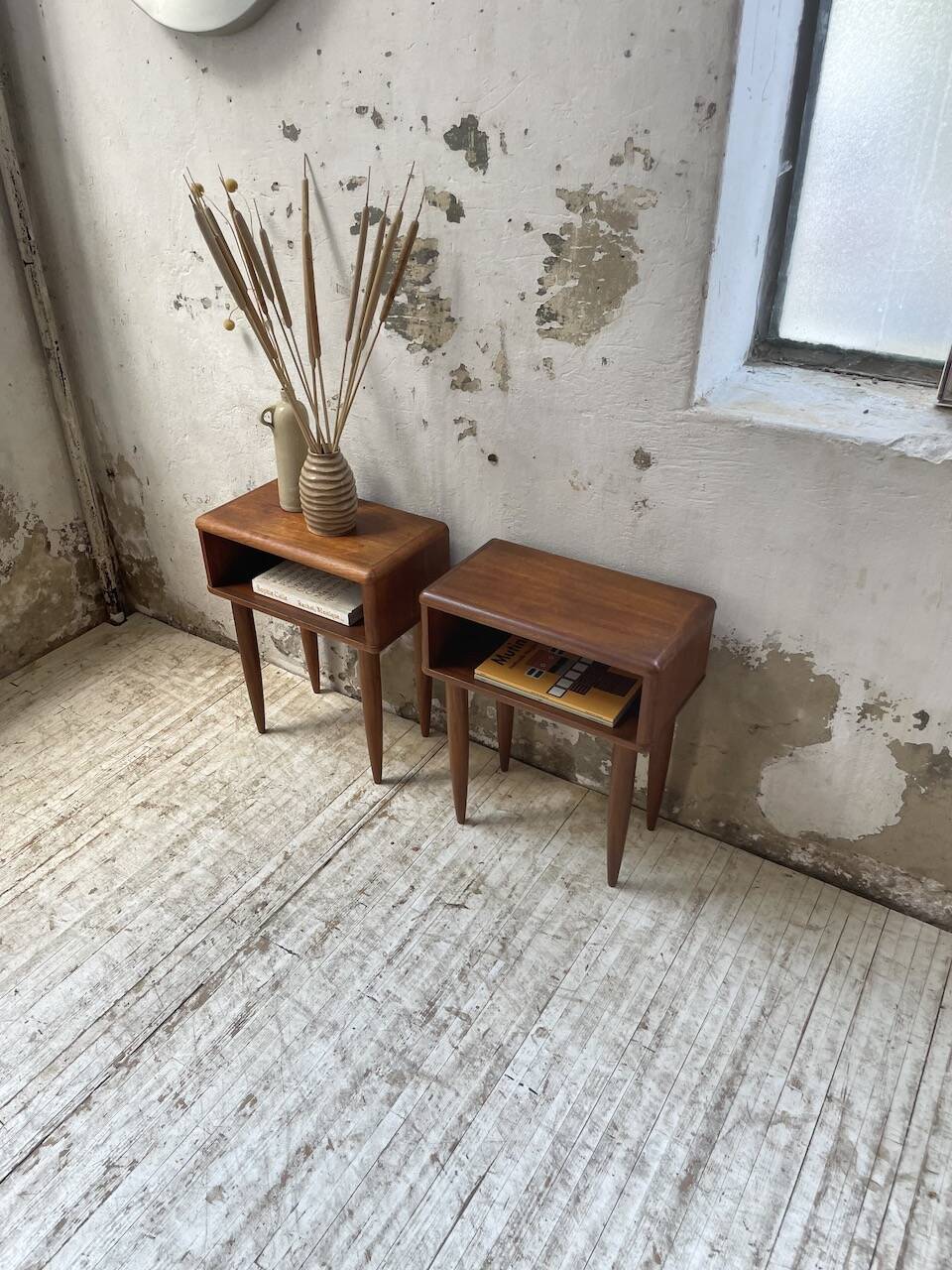 Paire de chevet scandinave en teck