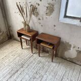 Pair of Scandinavian teak bedside tables