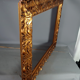Large frame nineteenth century gilded stucco wood old gold 80x66 foliage 62x47.5 cm SB