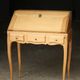 Sloped wooden desk in light wood, ideal for remote work. Secret drawer.