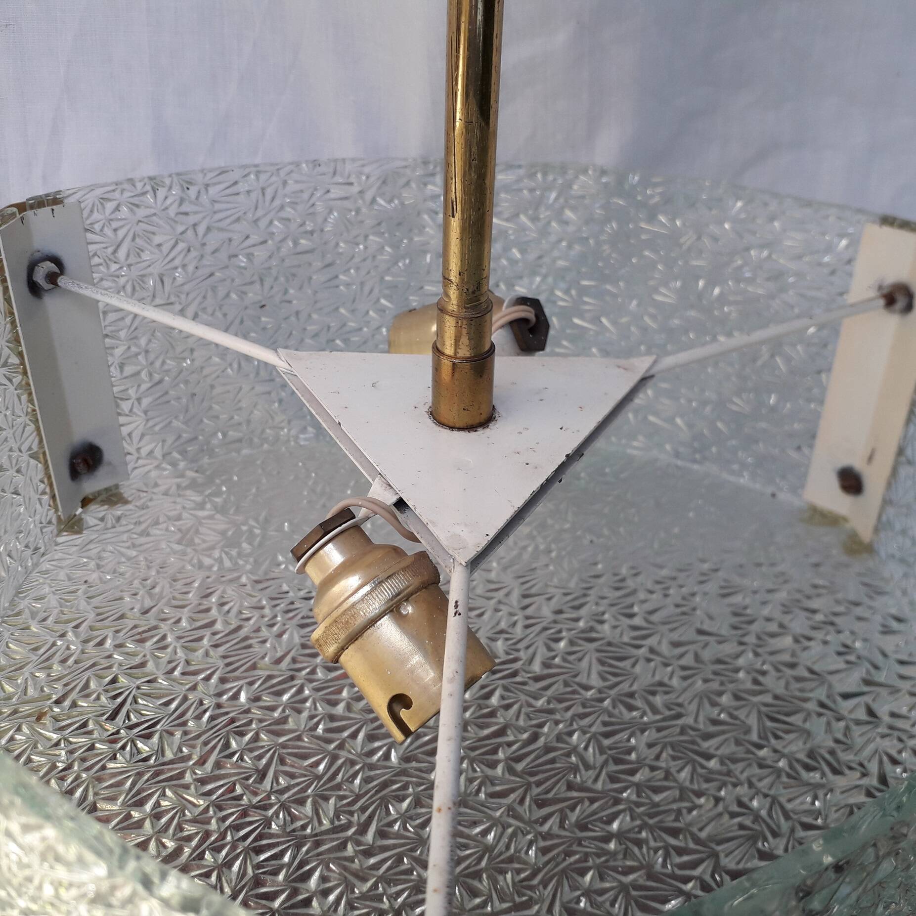 Suspension en verre 70's
