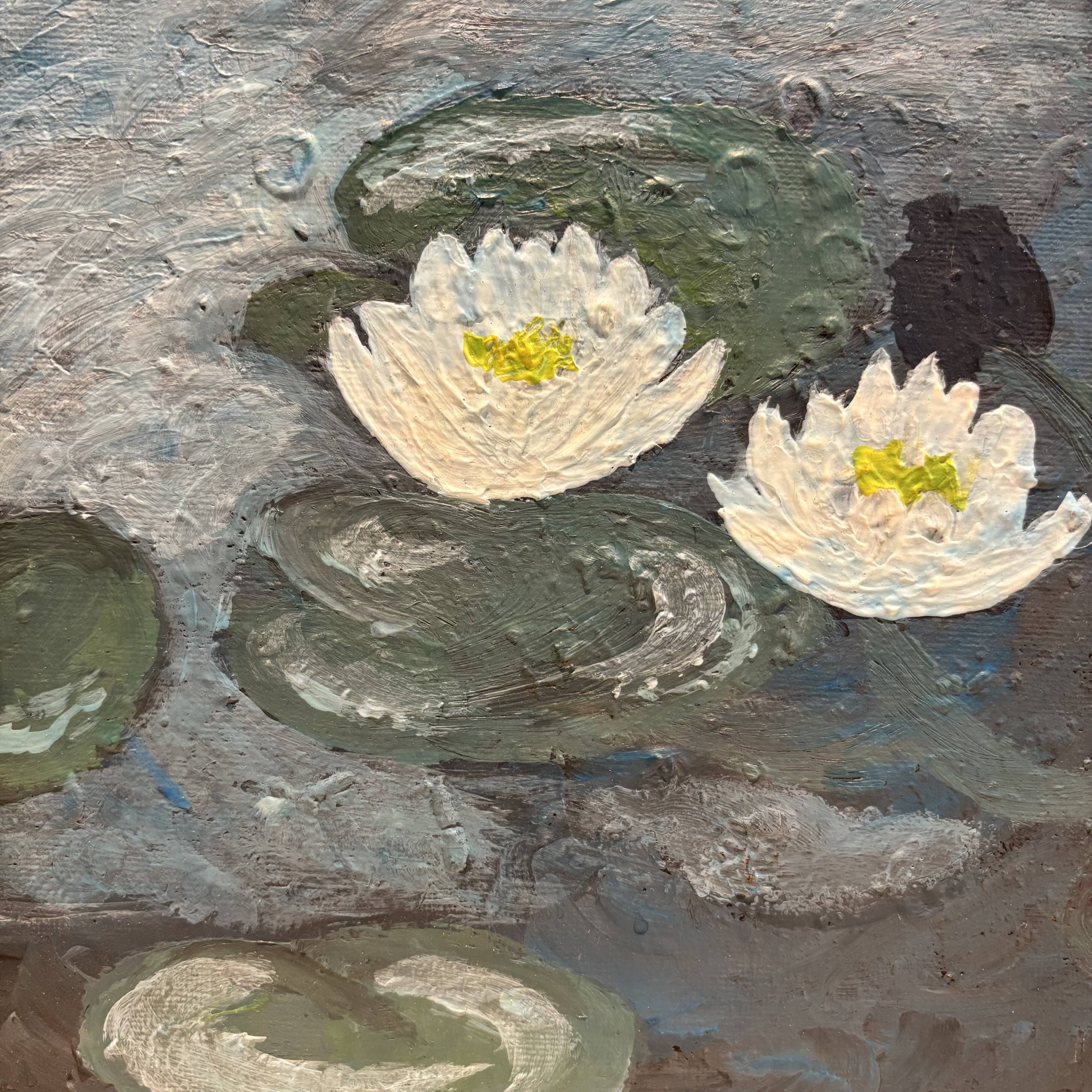 "Water Lily" canvas painting