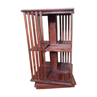 English mahogany revolving bookcase
