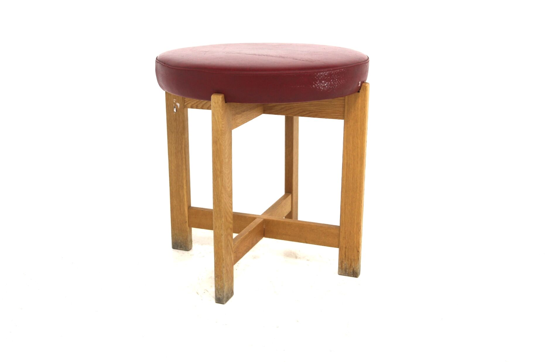Scandinavian oak stool, Sweden, 1960