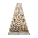 Vintage Indian Long runner 475x80 cm Bokhara wool rug tribal handmade
