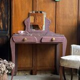 Art Deco dressing table in oak with an antique rose patina, timeless charm