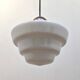Hanging lamp opaline and copper brass 1930