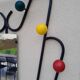 Vintage wardrobe year 50 60 wooden balls design