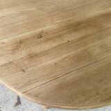 Louis Philippe 20th century extendable round dining table with shutters, renovated 230cm