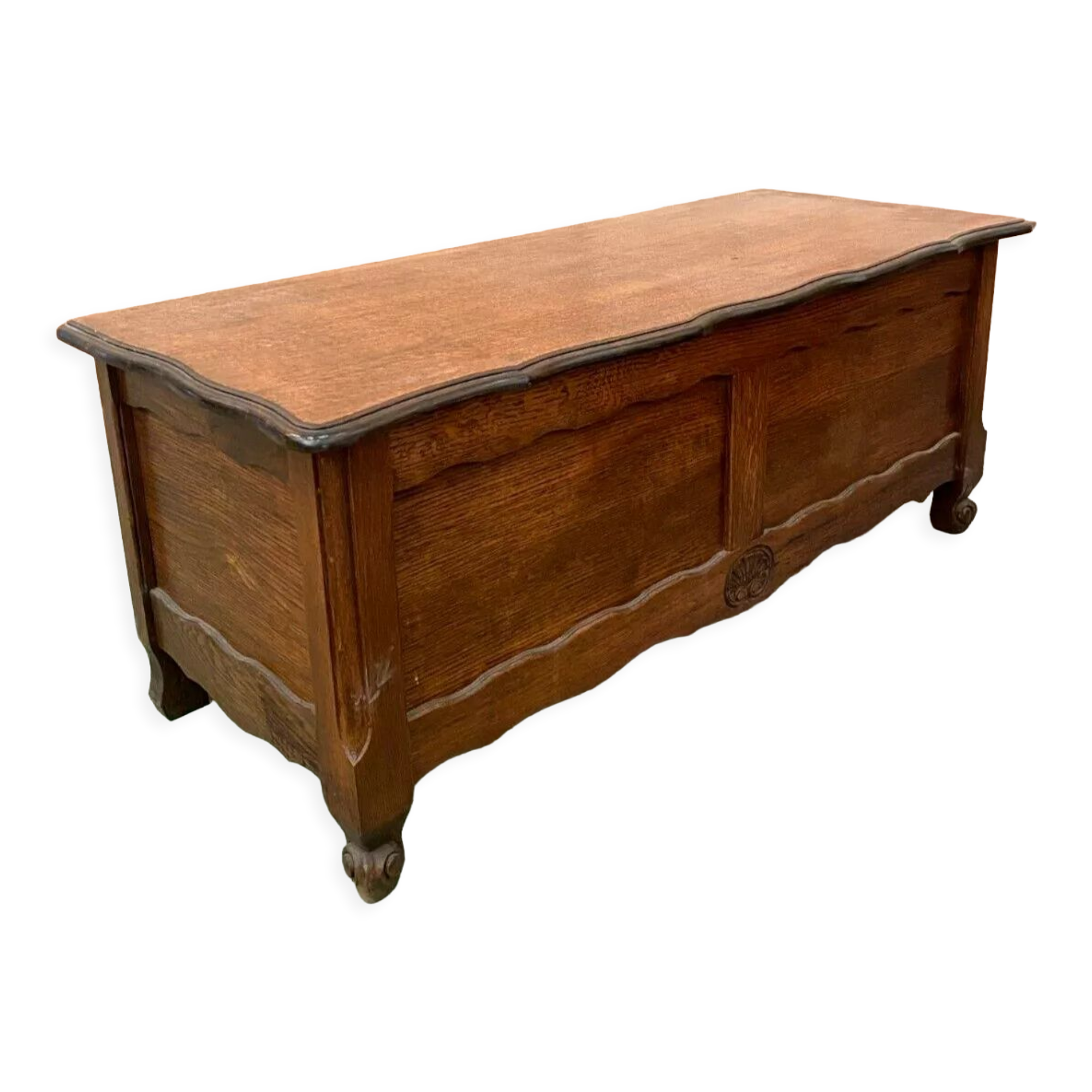 Solid oak toy chest XXth century