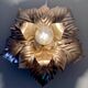 Vintage wall light in gold metal